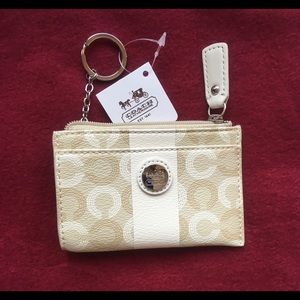 Coach card holder with keychain